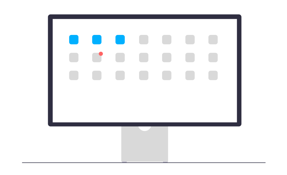 Illustration of computer monitors